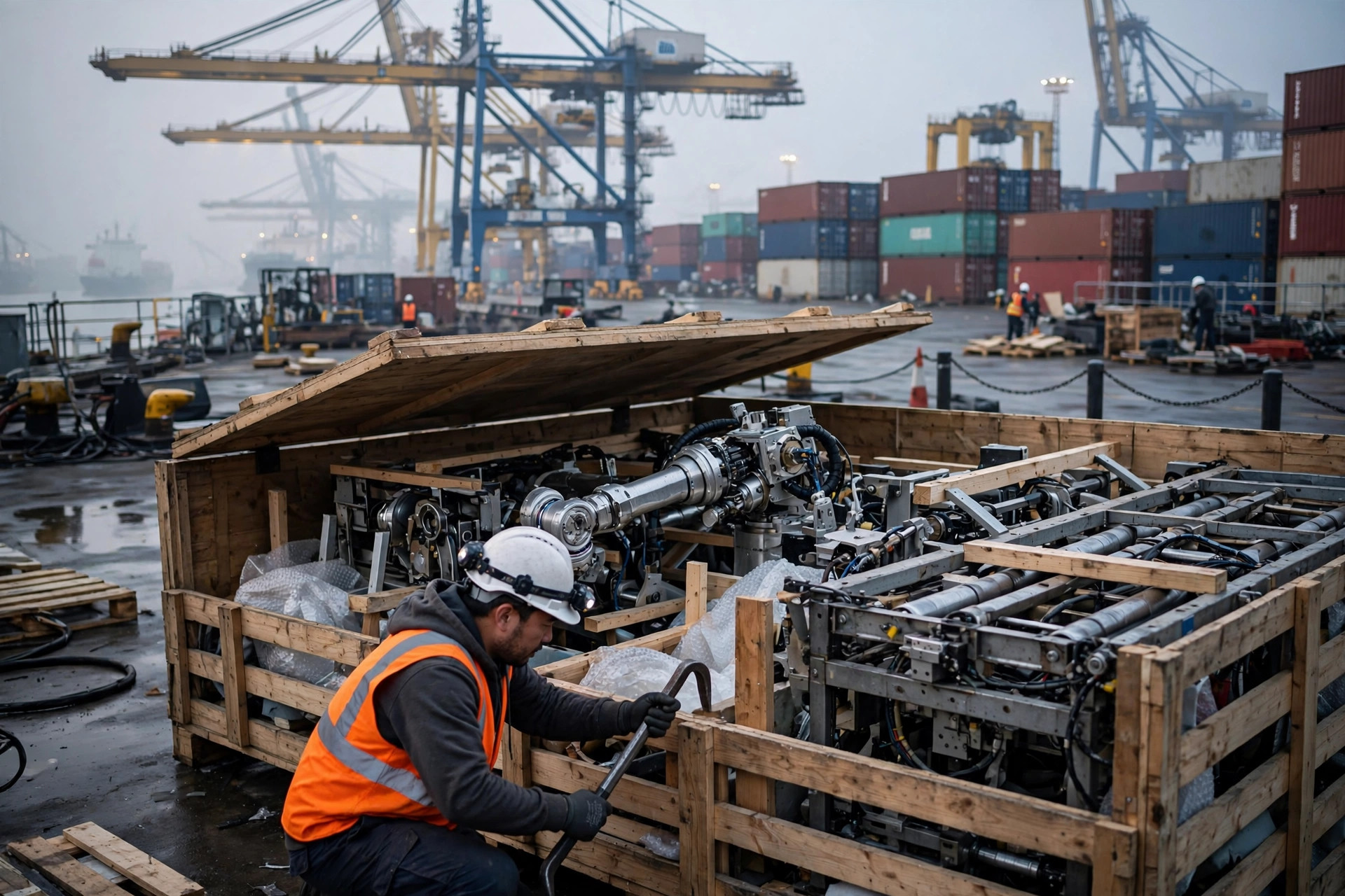 Importation d'équipements d'automatisation en expéditions fractionnées : documents, droits et le relais à l'entrepôt