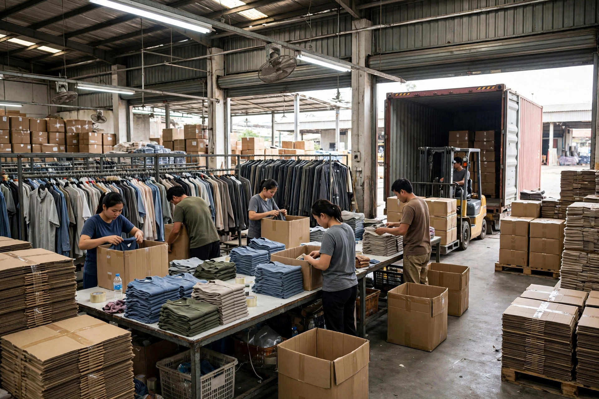 Logística de almacén para la exportación de prendas de Camboya: de los talleres de corte de Phnom Penh al puerto de Sihanoukville