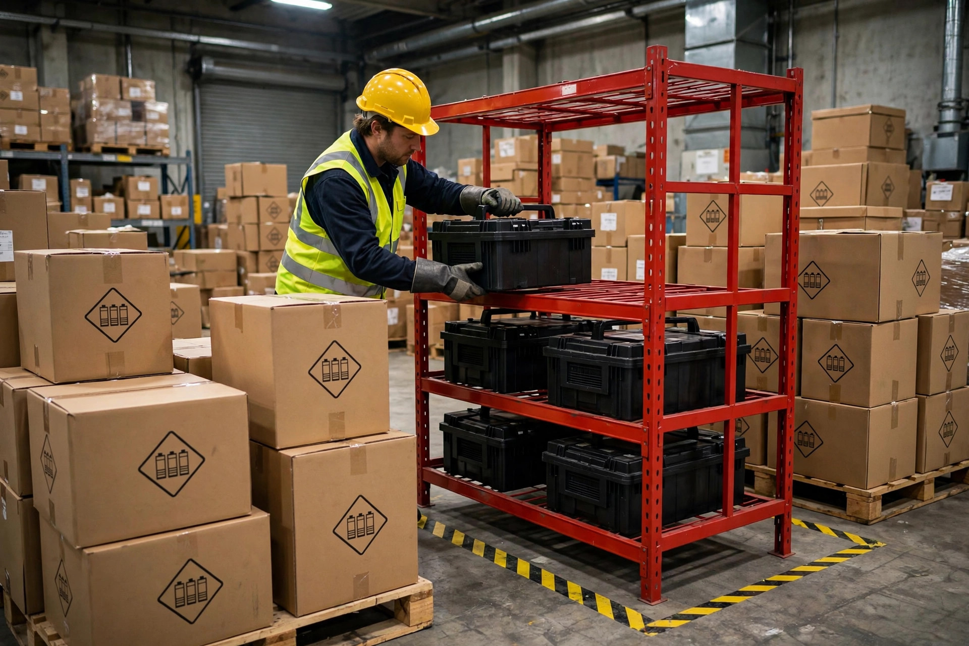 Stockage des batteries au lithium : ce dont votre entrepôt a besoin au-delà de l'UN38.3