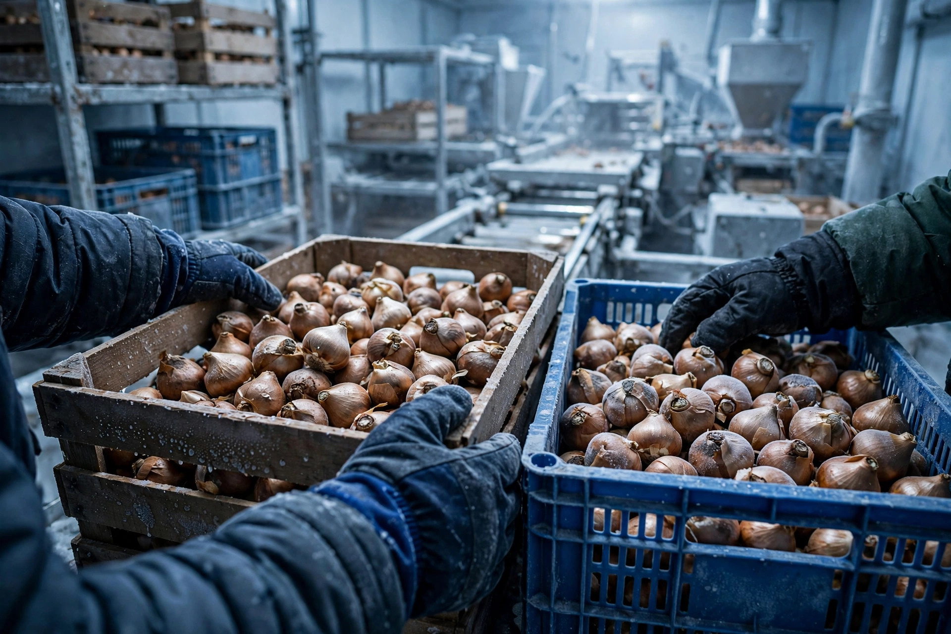 Almacén de cadena de frío para la exportación de bulbos de tulipán de los Países Bajos: un grado de desviación, un contenedor en riesgo