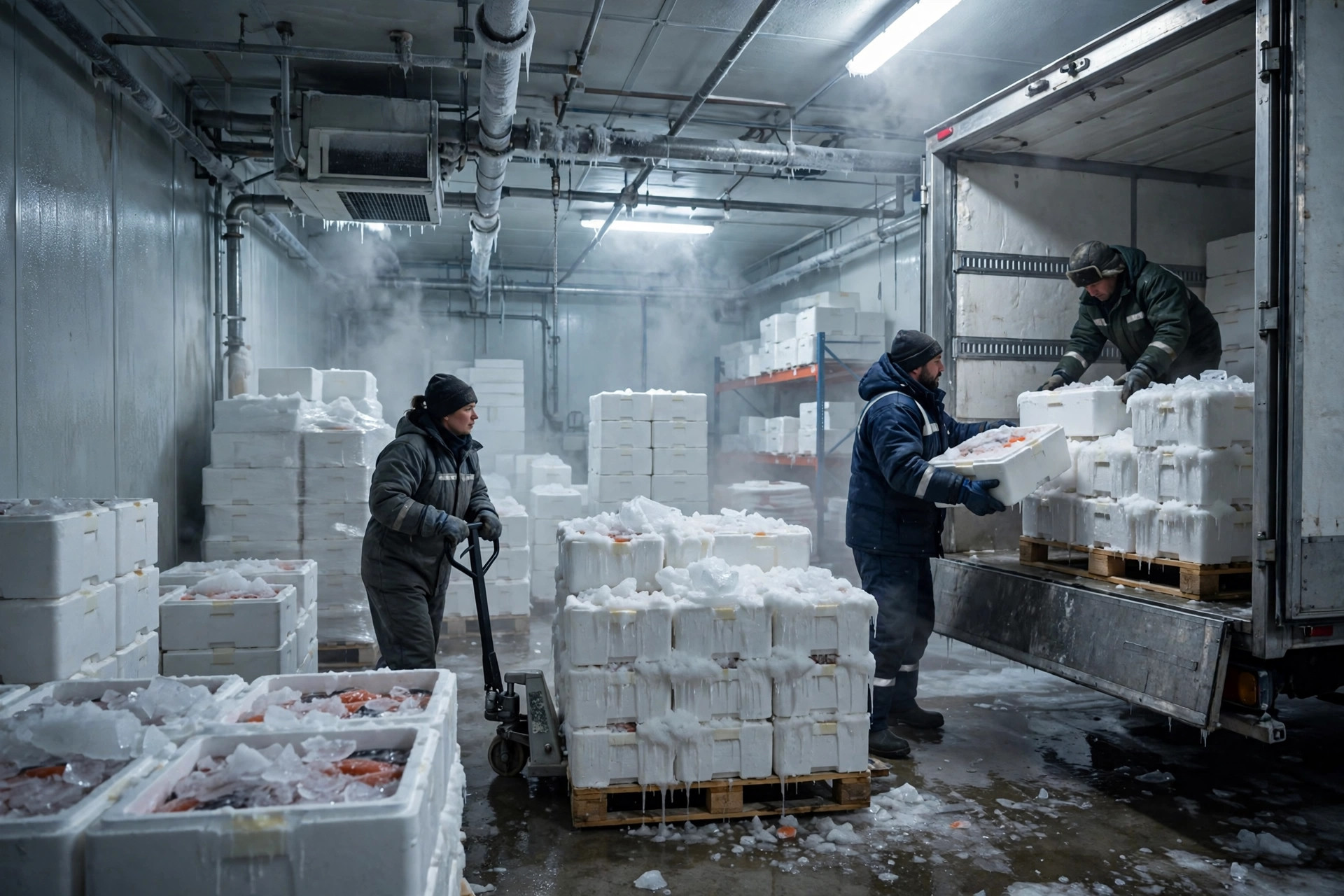Cadena de frío de exportación de salmón de Noruega: de las granjas de los fiordos a las terminales frigoríficas de Oslo