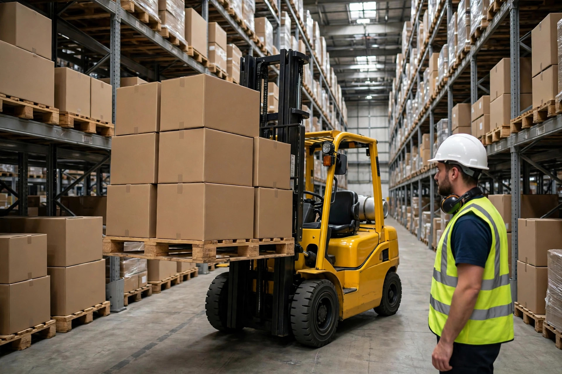 Aluguel versus compra de empilhadeiras para armazéns: demanda de pico, utilização e valor residual