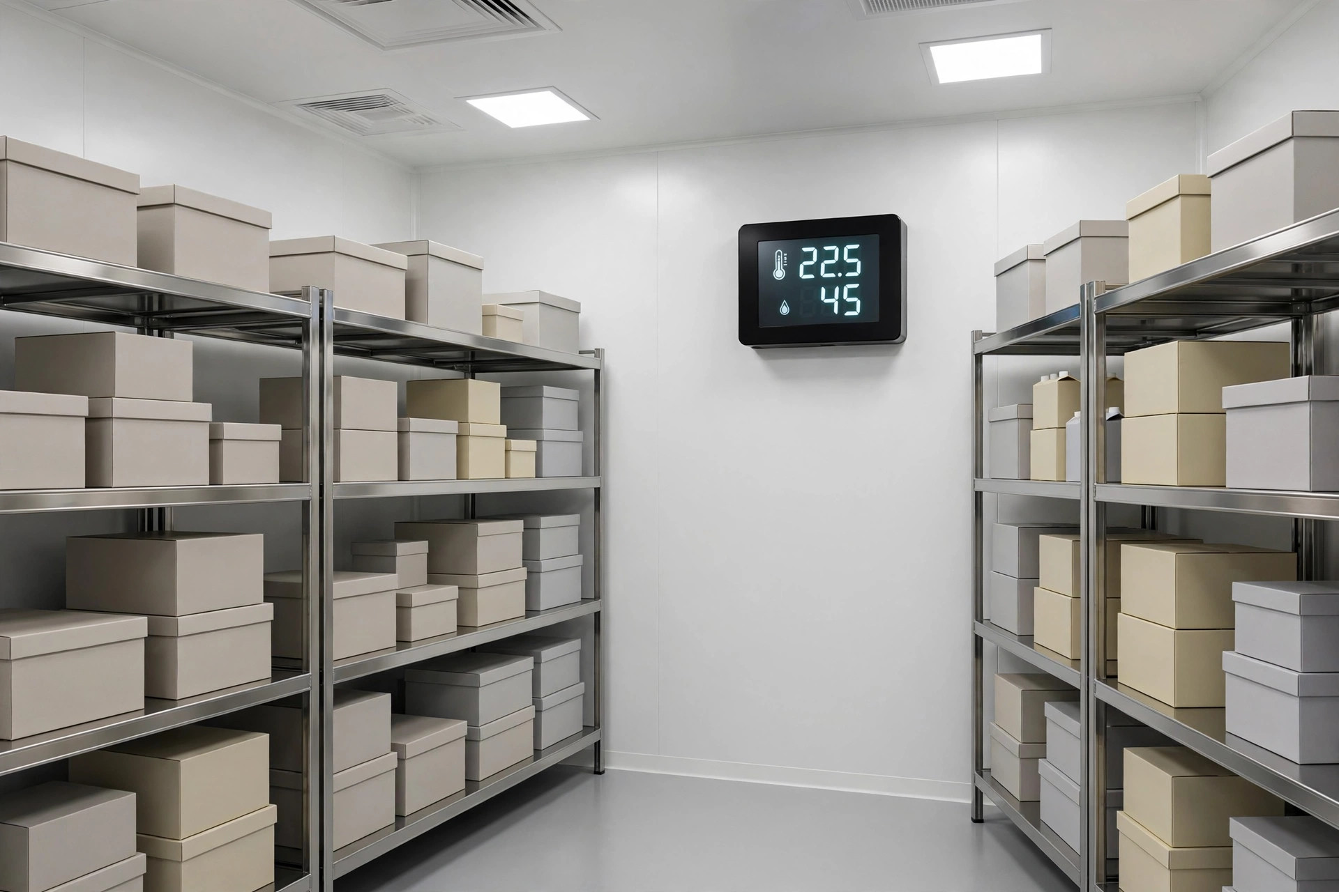 Où placer la salle d'échantillons témoins : le calcul d'implantation pour les entrepôts alimentaires et pharmaceutiques